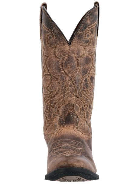 Laredo Women's Maddie Distressed Tan Leather Cowgirl Boots 51112 - Image 6