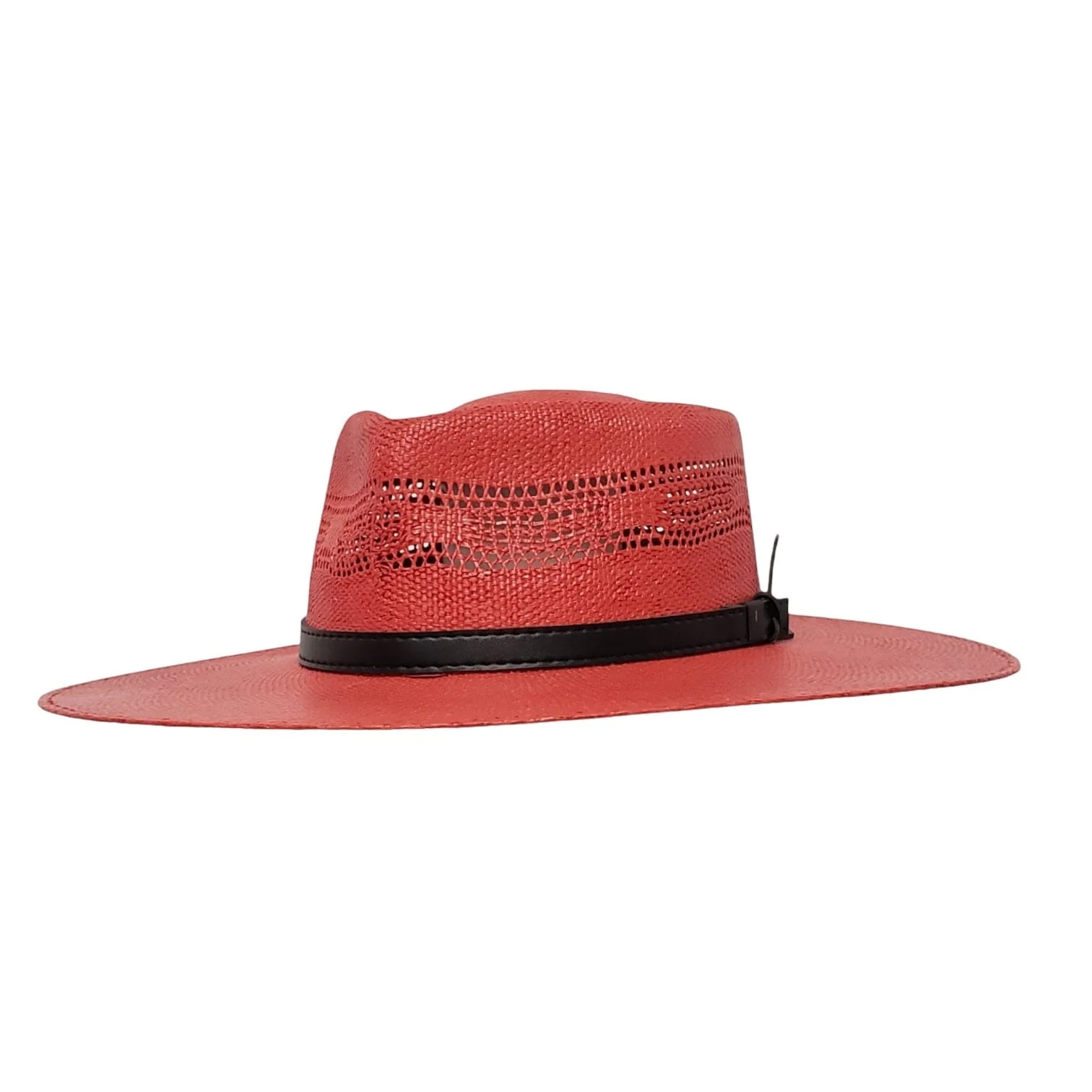 Gone Country Lolita Red - Straw Bangora Cowboy Hat