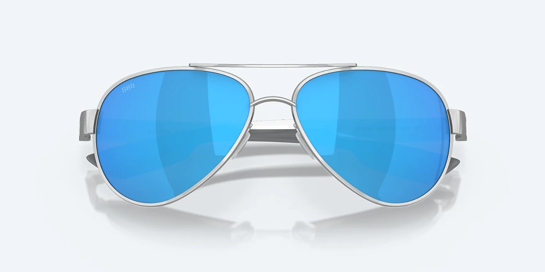 Costa Del Mar Loreto Palladium White Temples Frame/Blue Mirror Glass Lens Sunglasses - Image 2