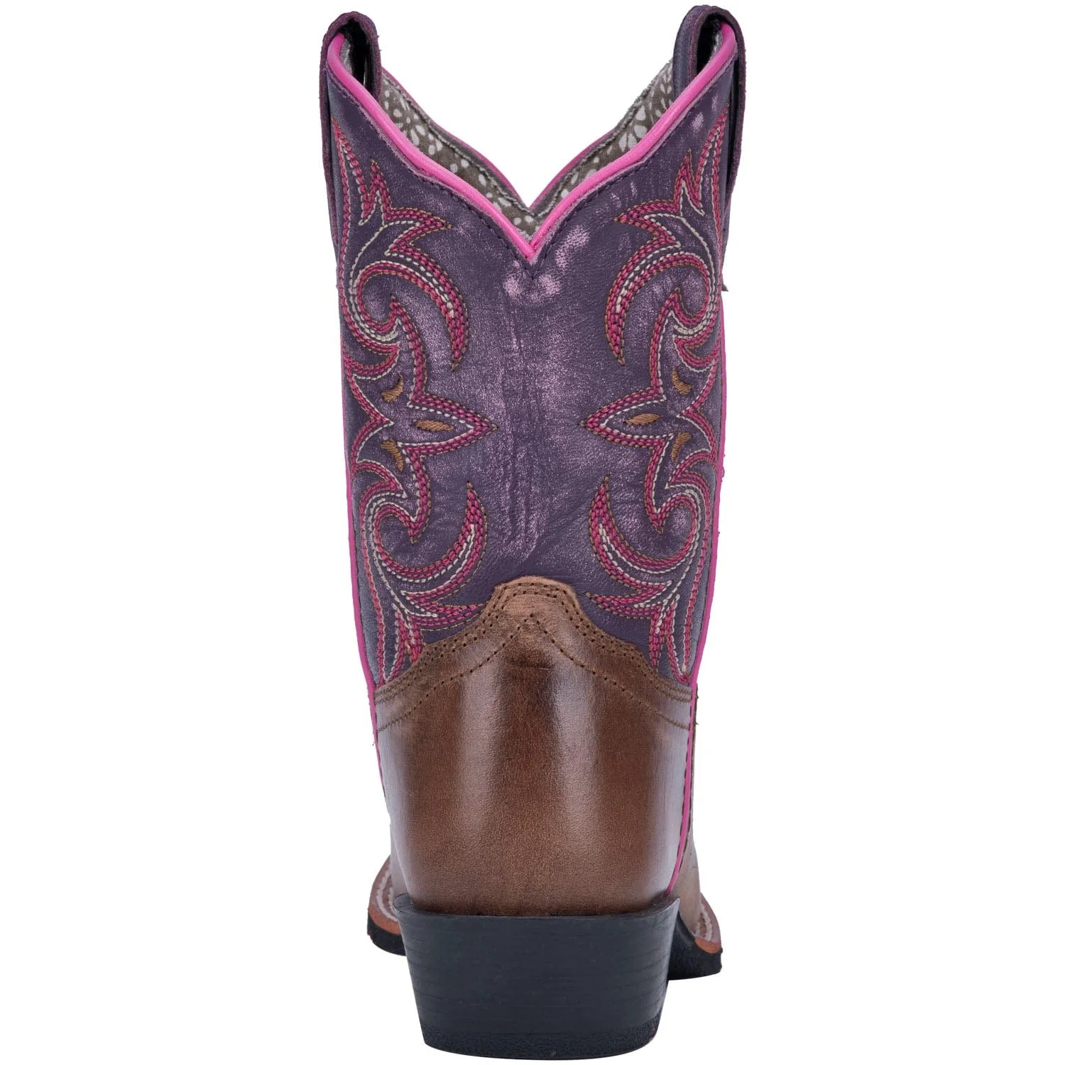 Dan Post Youth Majesty Brown/Purple Leather Cowboy Boots DPC3947 - Image 3