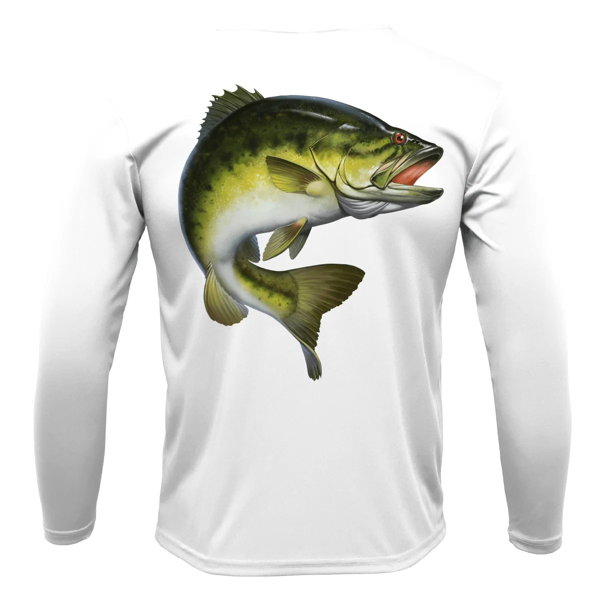 Marietta, GA Freshwater Born Largemouth Bass Men's Long Sleeve UPF 50+ Dry-Fit Shirt - Image 3