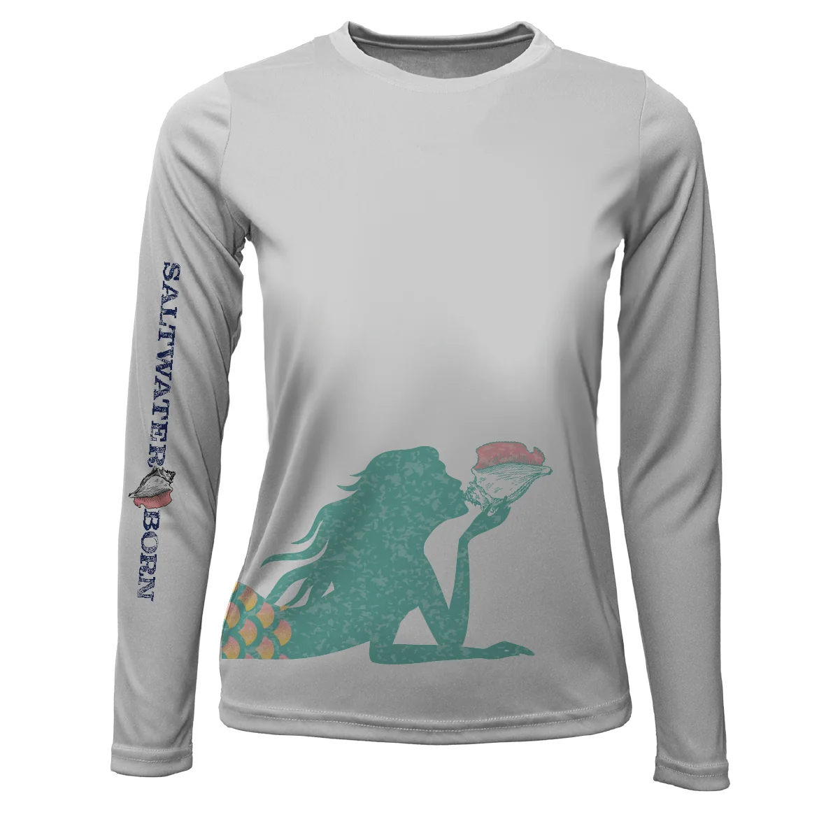 Mermaid Wrap Long Sleeve UPF 50+ Dry-Fit Shirt - Image 29