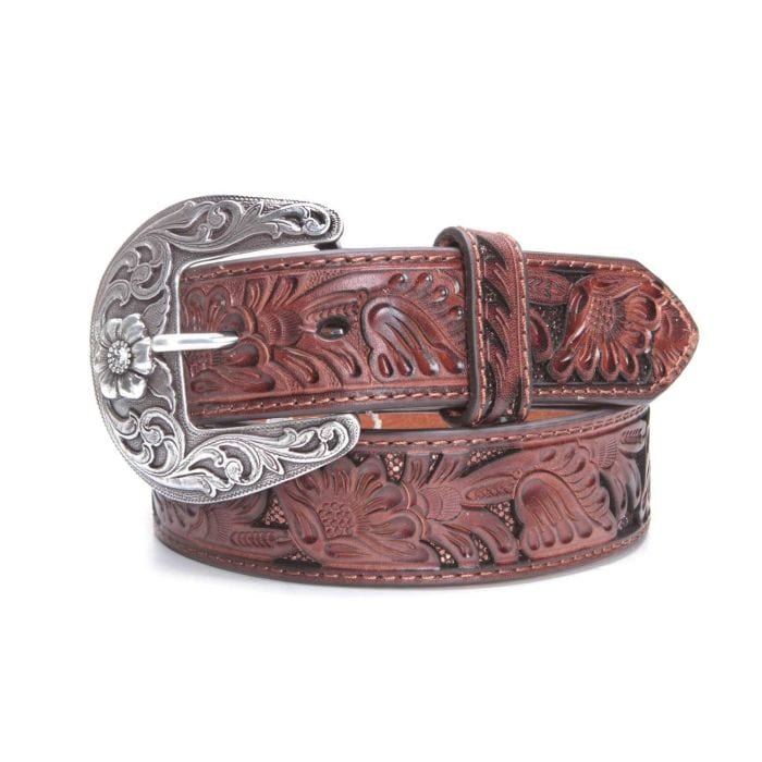 Nocona Women's Bronze Glitter Floral Belt N3411502