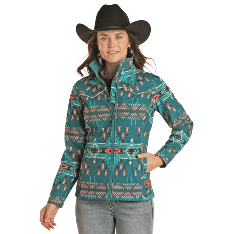 Panhandle Women's Powder River Aztec Softshell Rodeo Jacket DW92C01513