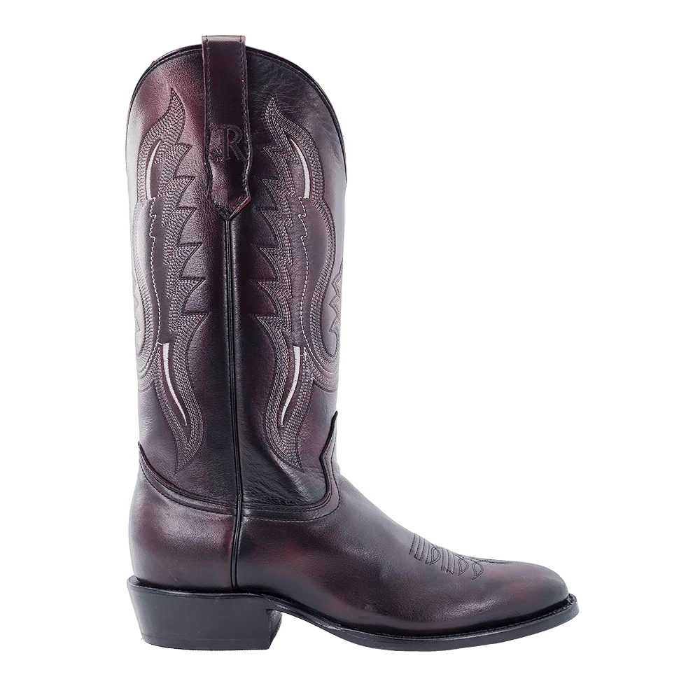 R. Watson Men's Black Cherry Brush Off Western Boots RW7008-3 - Image 2