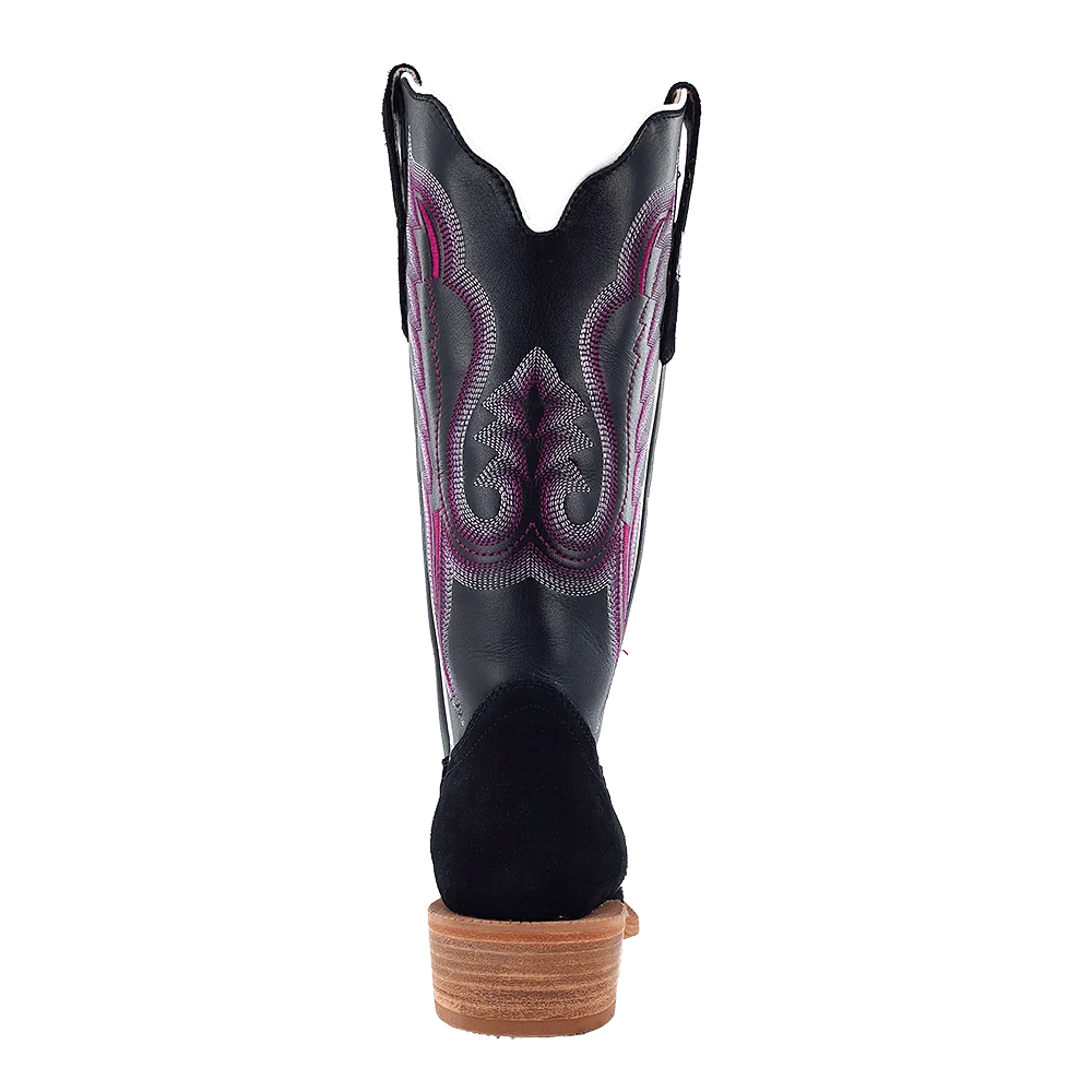 R. Watson Women's Black Rough Out Western Boots RWL8400-1 - Image 6
