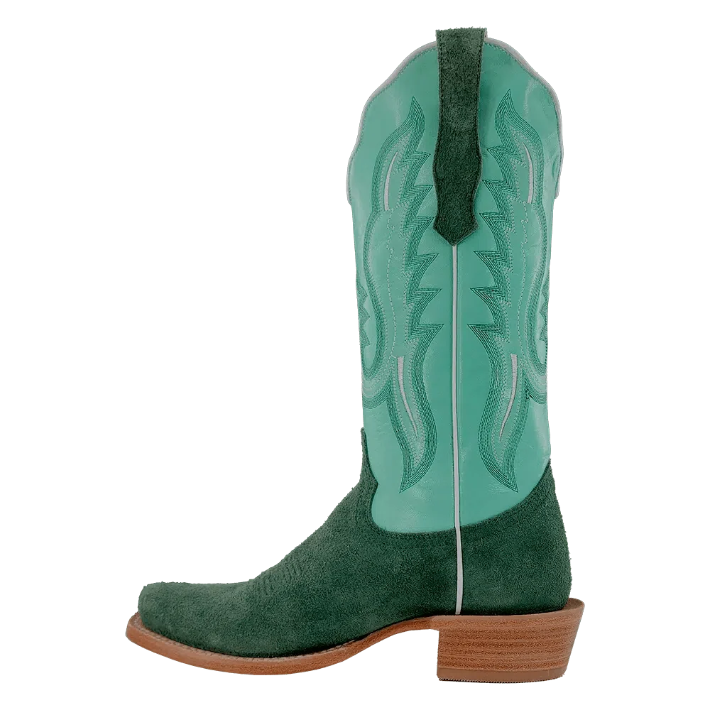 R. Watson Women's Teal Roughout Western Boot RWL8419 1 - Image 7