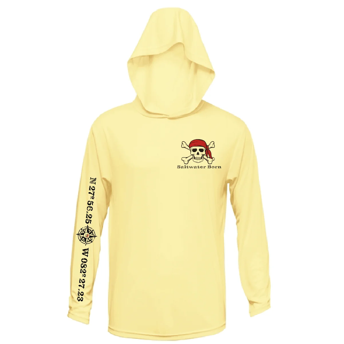 Saltwater Born "All for Rum and Rum for All" Long Sleeve UPF 50+ Dry-Fit Hoodie - Image 2