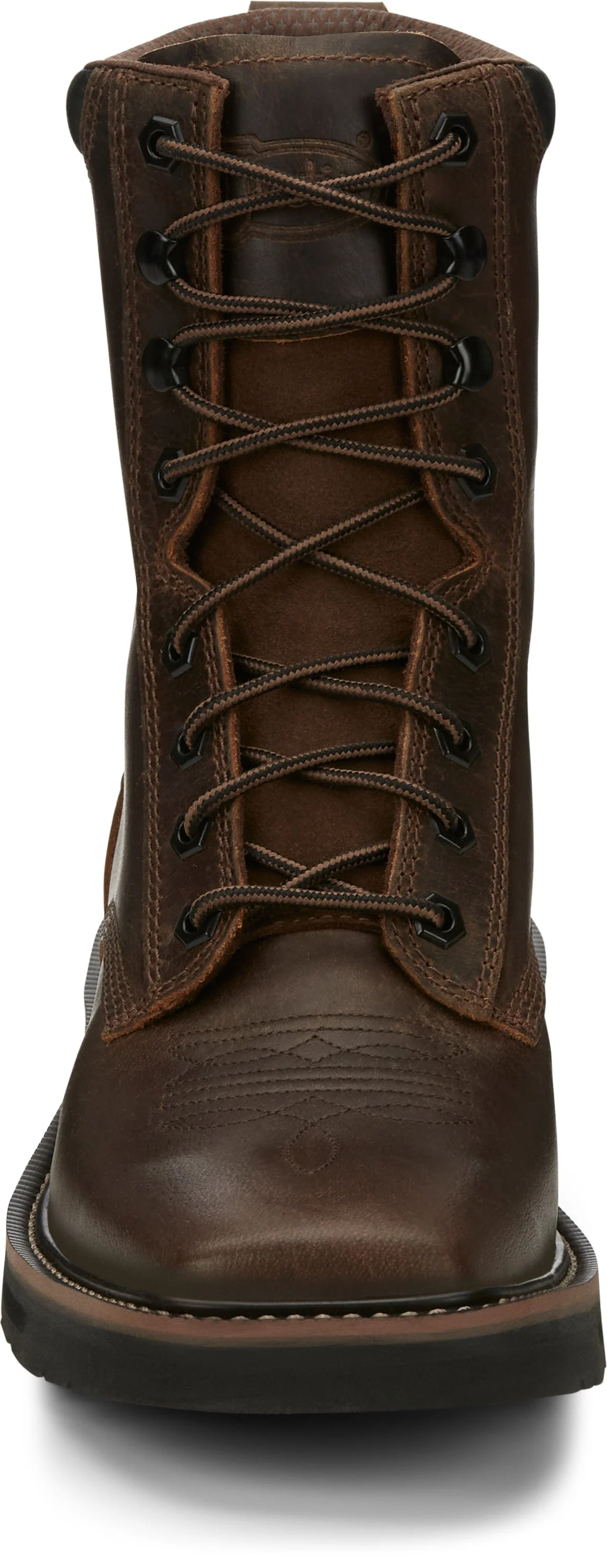 Justin Men's Pulley Aged Brown Lace-Up Work Boot SE681 - Image 6