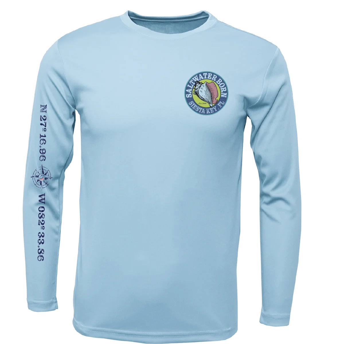 Siesta Key, FL Blacktip Long Sleeve UPF 50+ Dry-Fit Shirt - Image 6