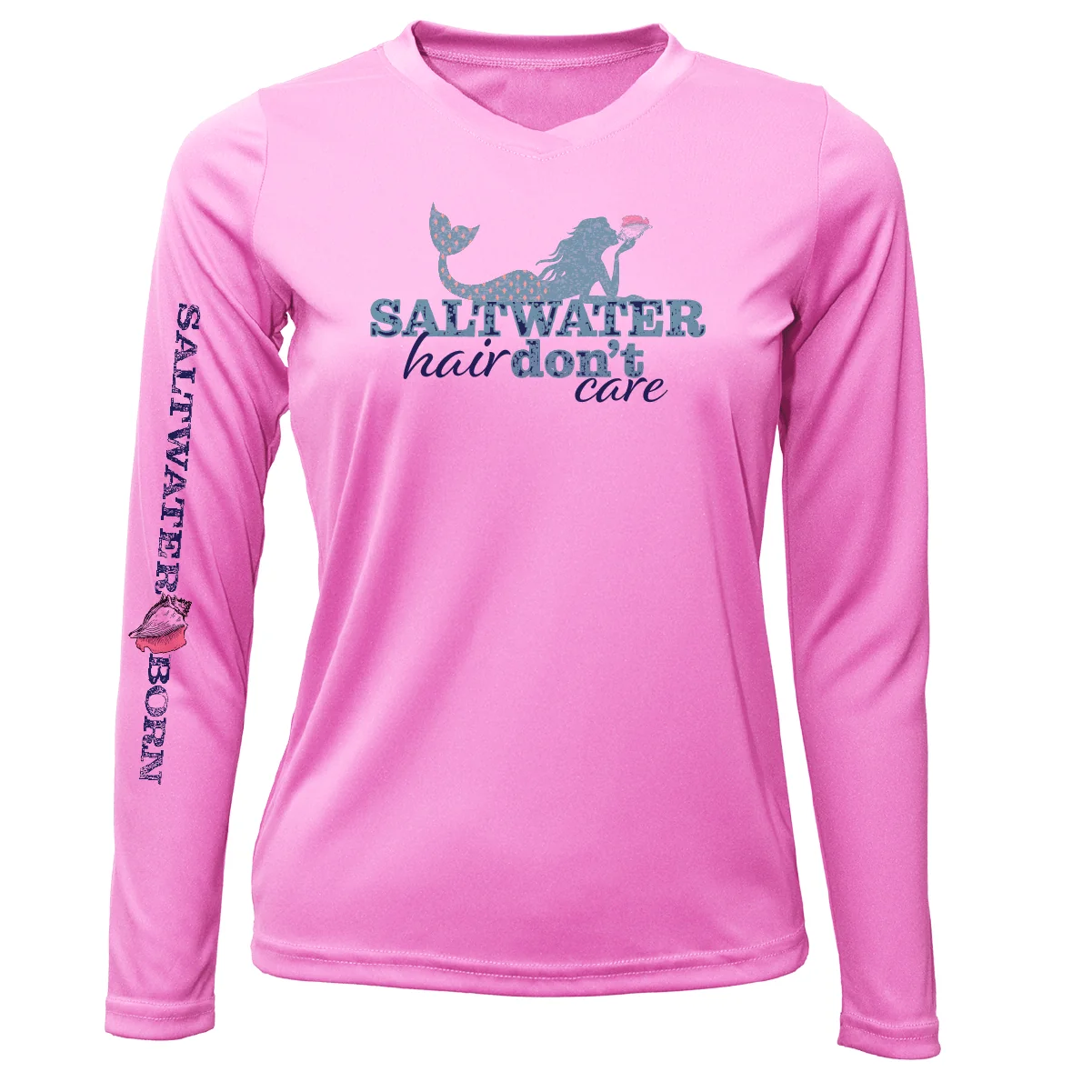 Siesta Key "Saltwater Hair...Don't Care" Long Sleeve UPF 50+ Dry-Fit Shirt - Image 3