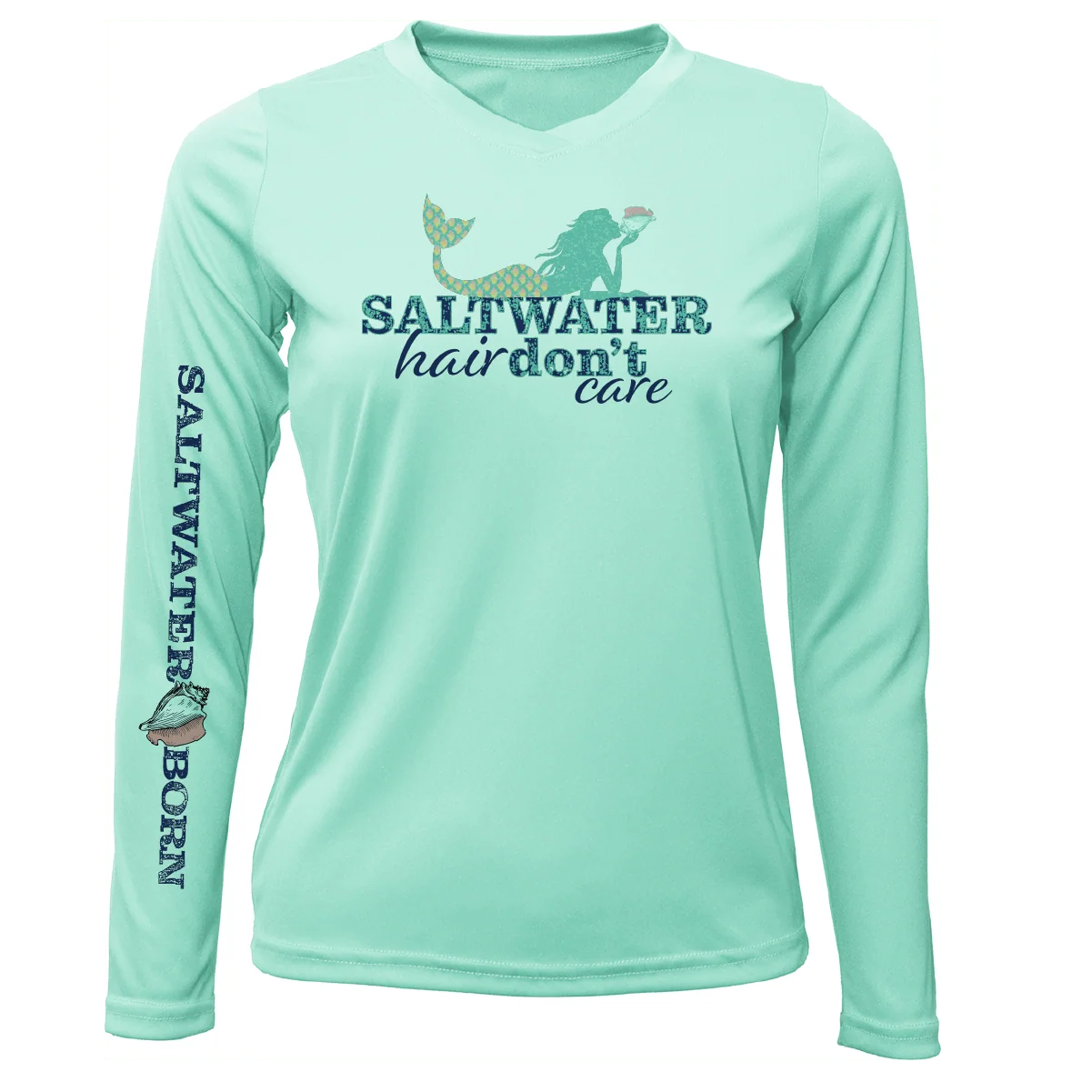 Siesta Key "Saltwater Hair...Don't Care" Long Sleeve UPF 50+ Dry-Fit Shirt - Image 8