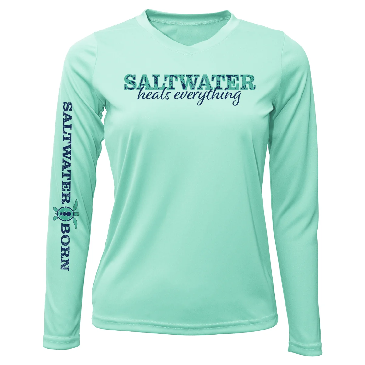 Siesta Key "Saltwater Heals Everything" Long Sleeve UPF 50+ Dry-Fit Shirt - Image 5