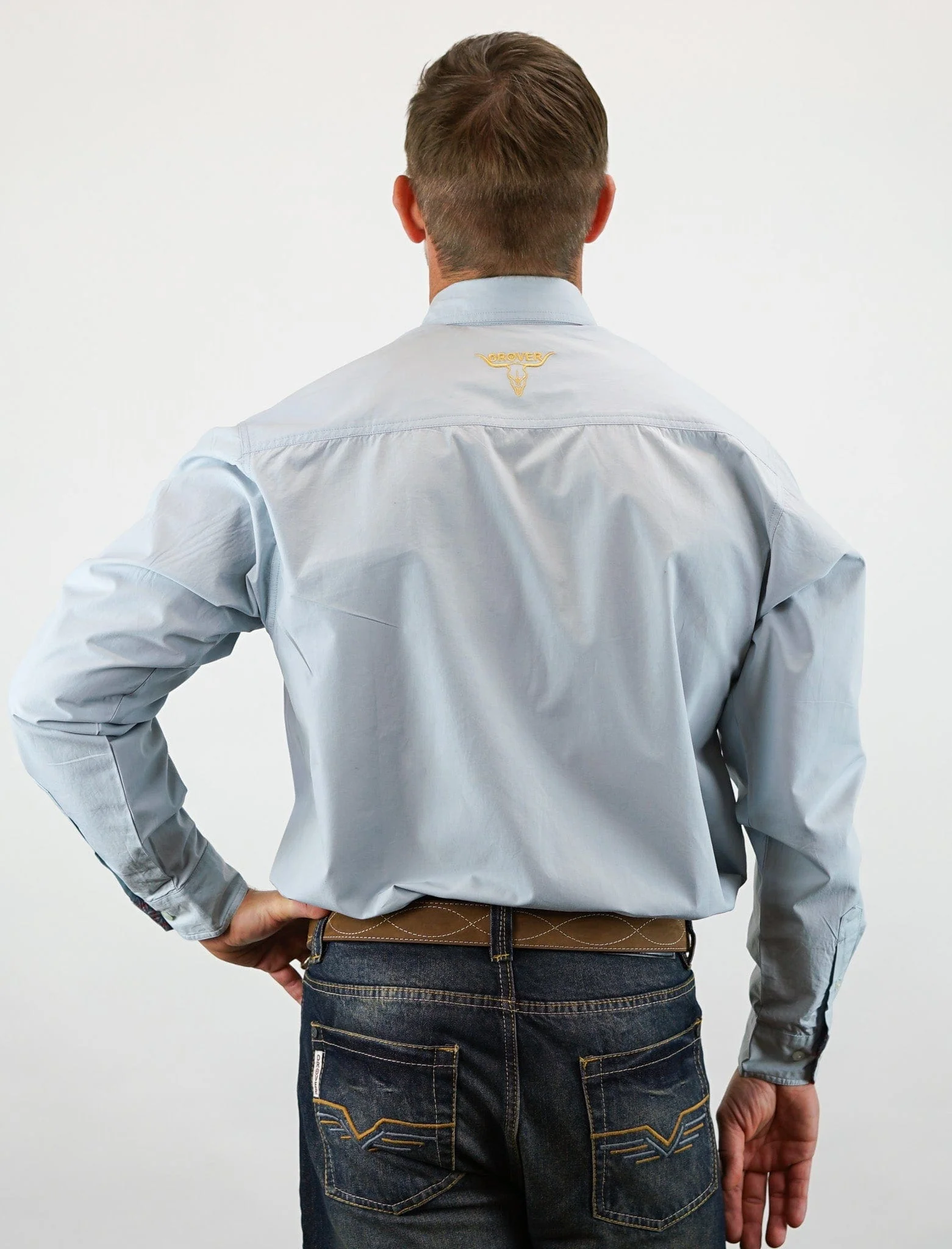 Signature Series - Peacemaker - Solid Niagara Mist Blue, Option Cuff, Classic Fit Shirt - Image 4