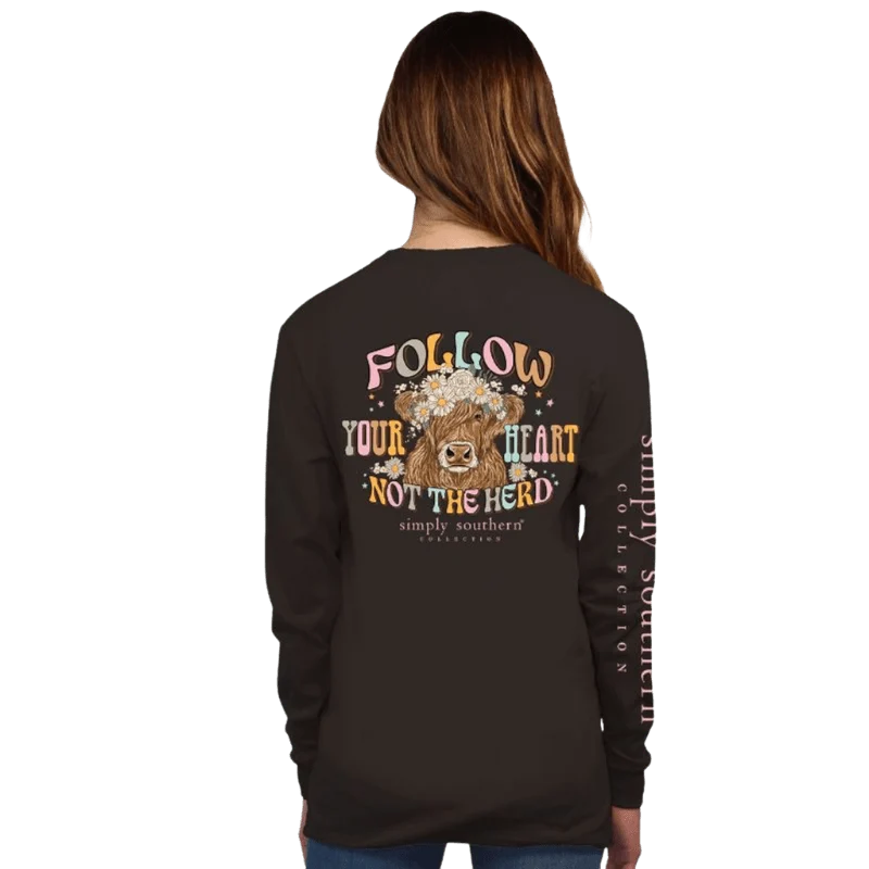 Simply Southern Women's Black Herd Long Sleeve T-Shirt
