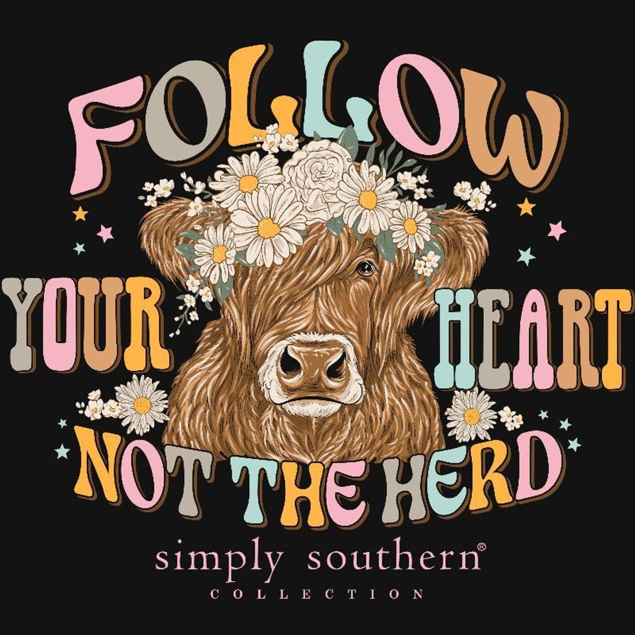 Simply Southern Women's Black Herd Long Sleeve T-Shirt - Image 2