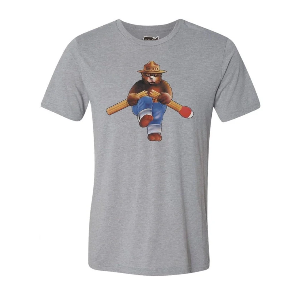 Smokey Bear Matchstick Crewneck Tee (Unisex) - Image 5
