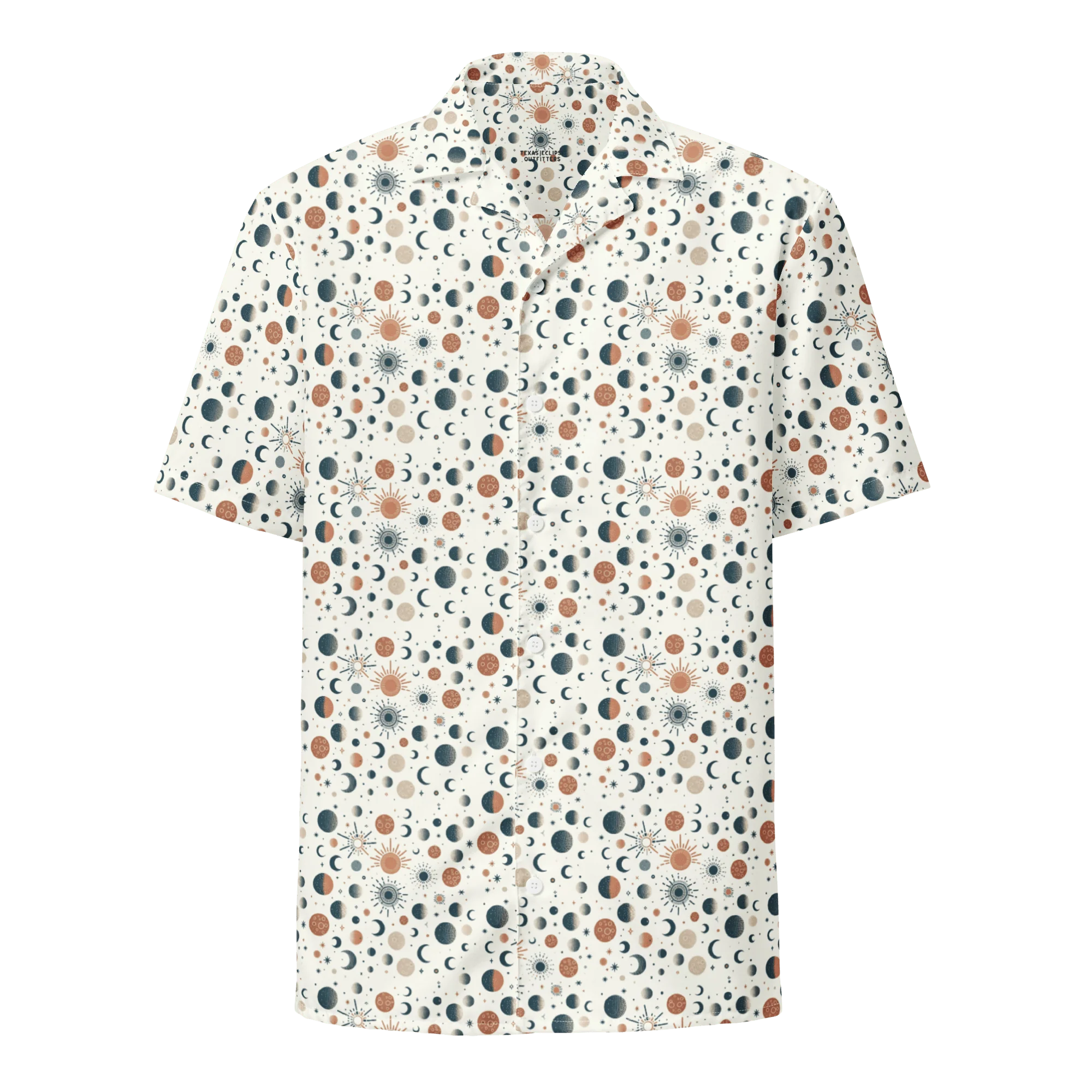 Solar Flare: Sunburst Radiance Button-Up Shirt