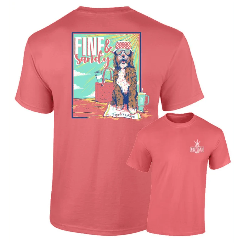 Southernology Women's Fine and Sandy Short Sleeve Graphic T-Shirt
