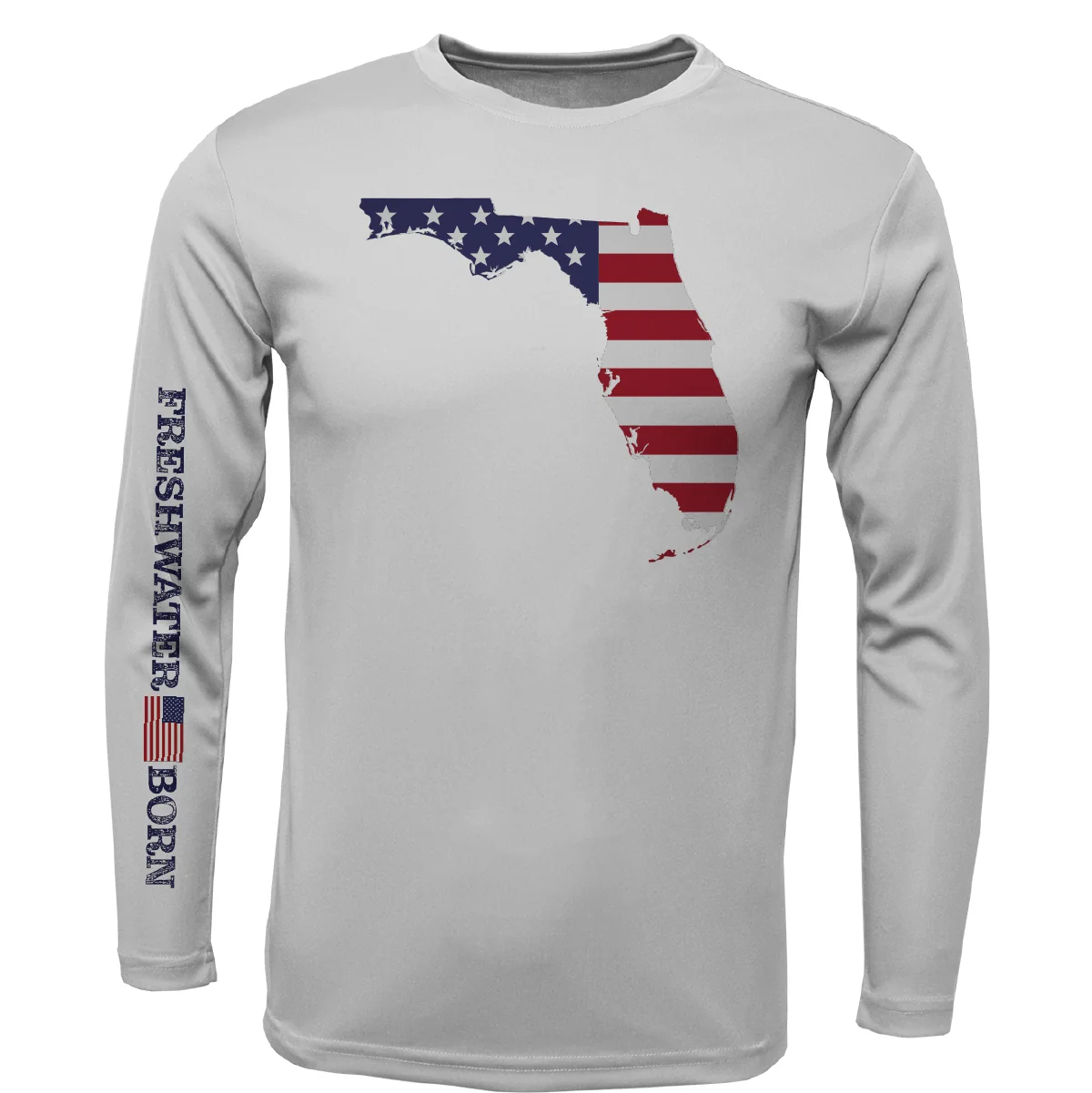 State of Florida USA Freshwater Born Boy's Long Sleeve UPF 50+ Dry-Fit Shirt - Image 5