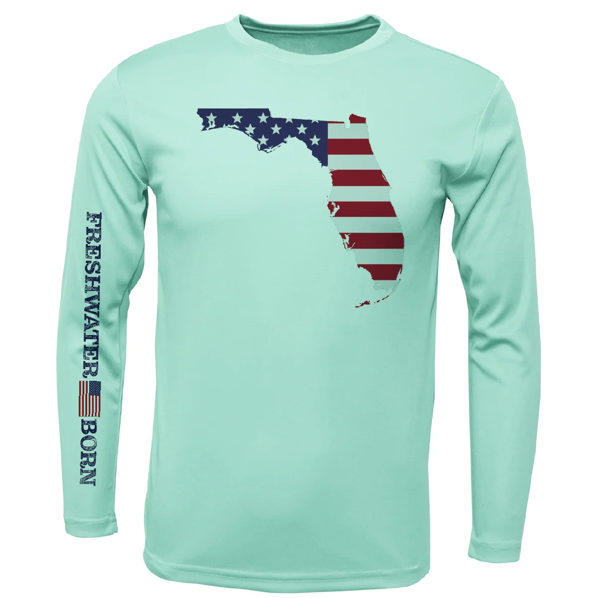 State of Florida USA Freshwater Born Girl's Long Sleeve UPF 50+ Dry-Fit Shirt - Image 9