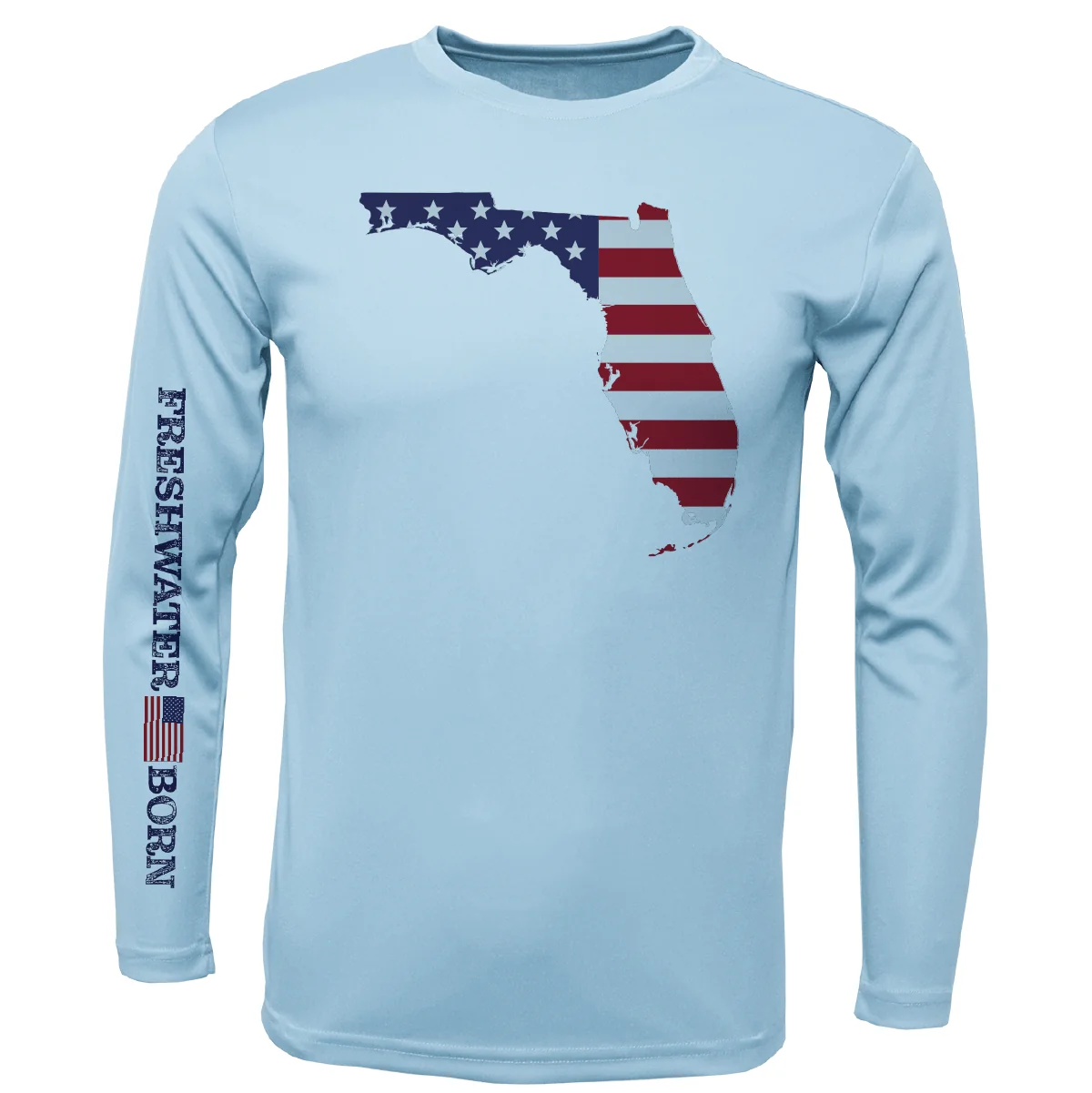 State of Florida USA Freshwater Born Men's Long Sleeve UPF 50+ Dry-Fit Shirt - Image 5
