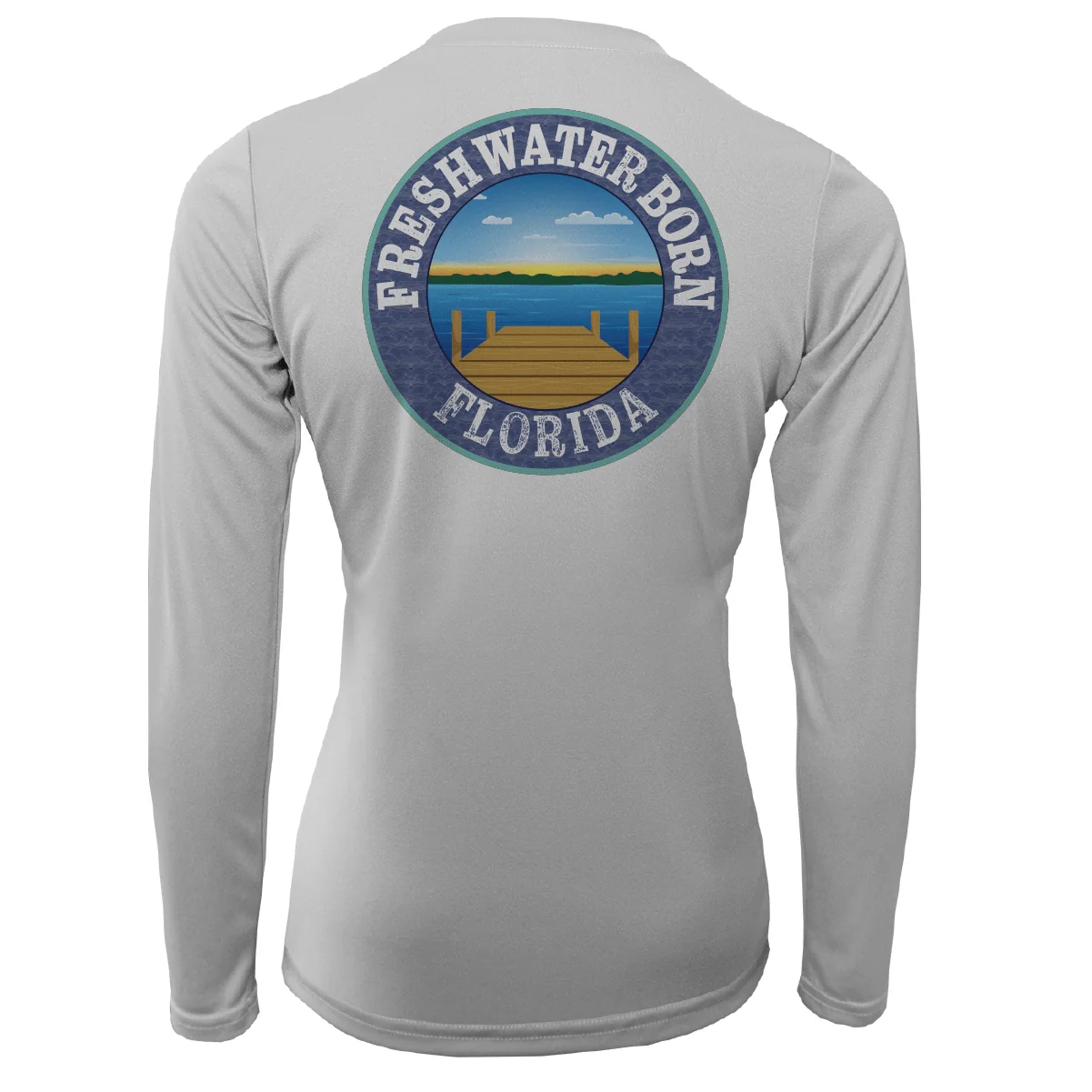 State of Florida USA Freshwater Born Women's Long Sleeve UPF 50+ Dry-Fit Shirt - Image 12