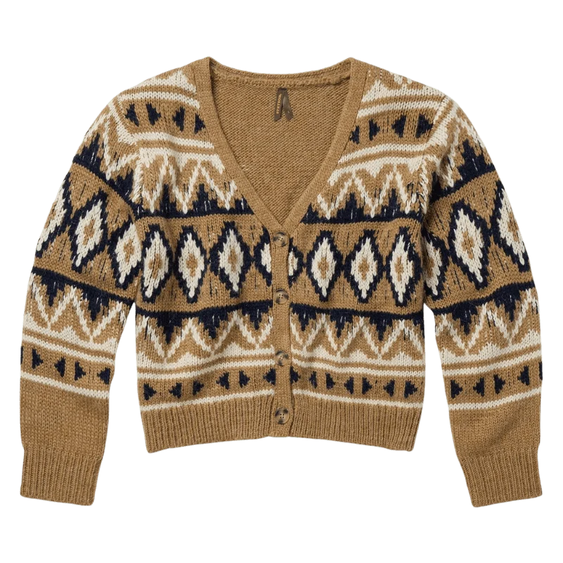 Stetson Women's Gold Aztec Long Sleeve Cardigan 11-027-0539-7040 YE