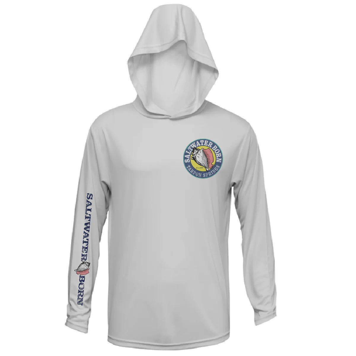 Tarpon Springs, FL Action Tarpon Long Sleeve UPF 50+ Dry-Fit Hoodie - Image 2