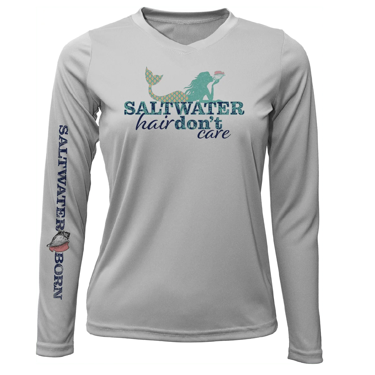 Tarpon Springs, FL "Saltwater Hair Don't Care" Long Sleeve UPF 50+ Dry-Fit Shirt