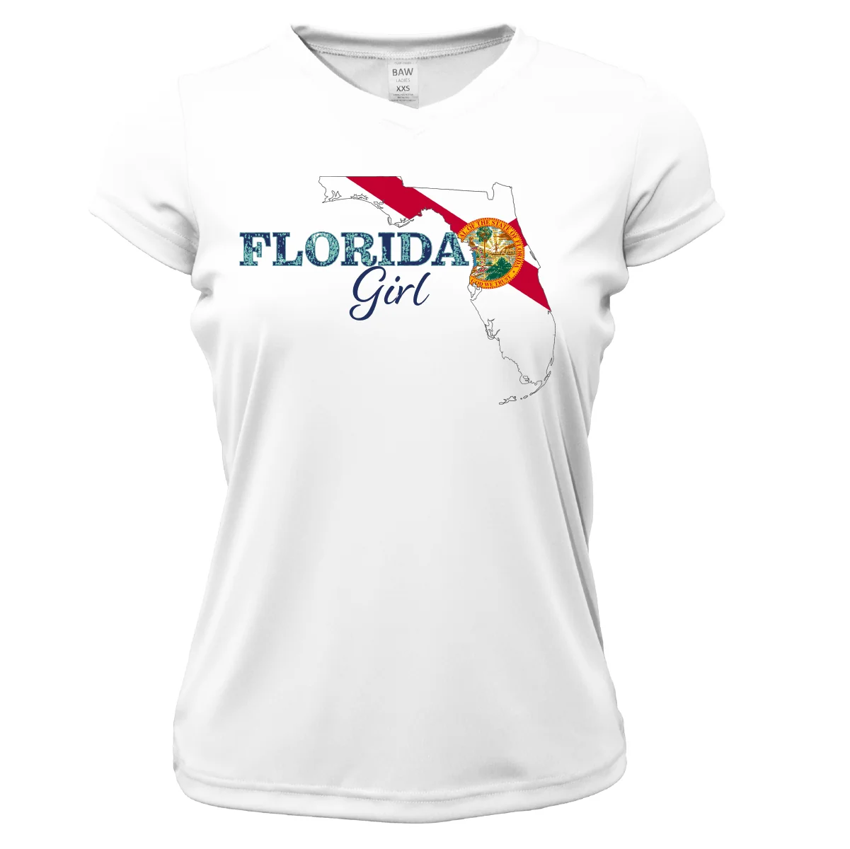 Tarpon Springs Florida Girl Women's Short Sleeve UPF 50+ Dry-Fit Shirt - Image 7