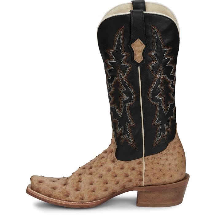 Tony Lama Men's Umber Brown Rylen II Full Quill Ostrich Exotic Boots SA8269 - Image 3