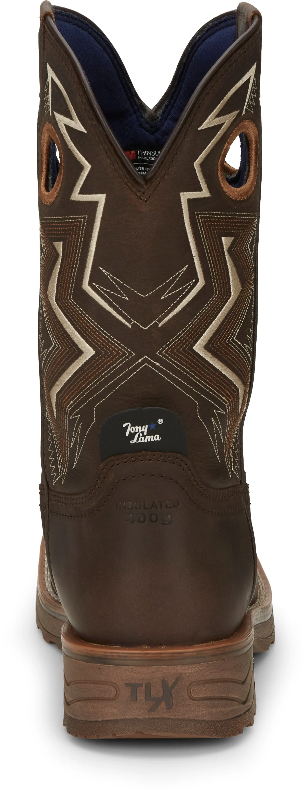 Tony Lama Men's Force Dark Brown 11" Wide Square Composite Toe Waterproof Work Boots TW3403 - Image 7