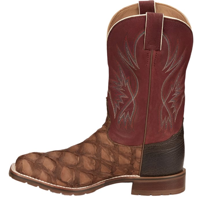Tony Lama Men's Toffe Prescott Pirarucu Exotic Western Boots EP6097 - Image 4