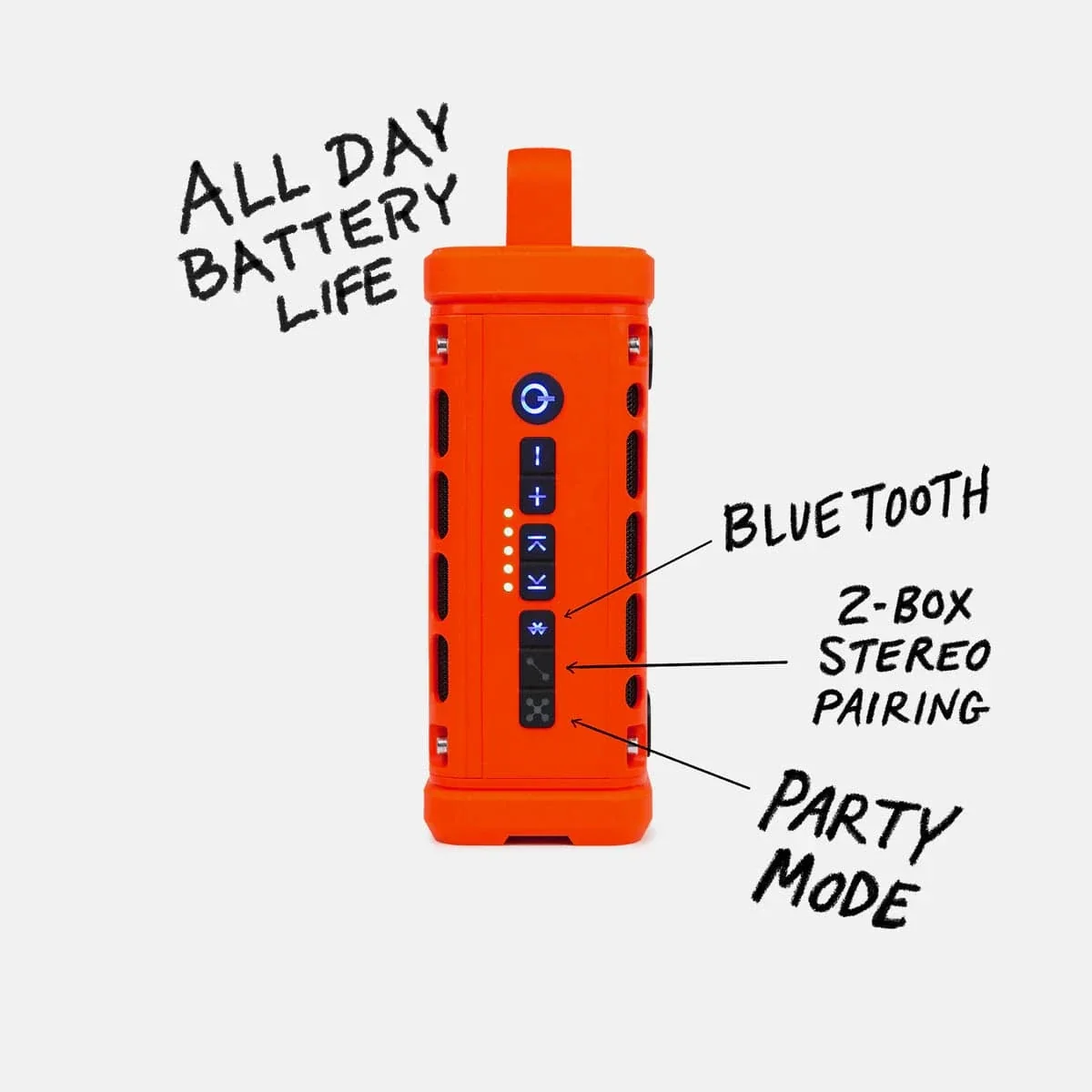 TurtleBox Ranger Orange Bluetooth Speaker - Image 2