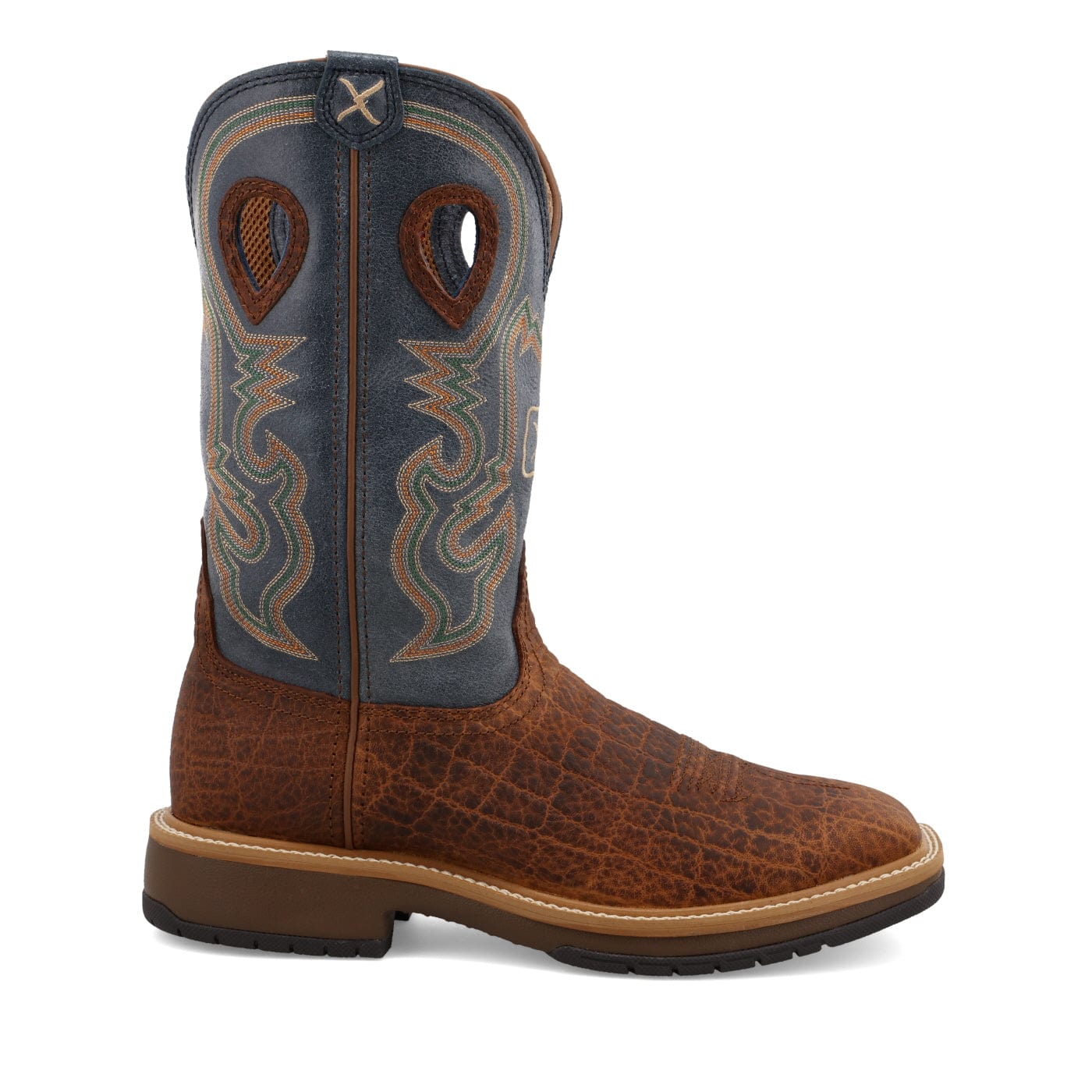 Twisted X Men's Distressed Saddle & Peacock Horseman Western Boot MHM0022 - Image 4