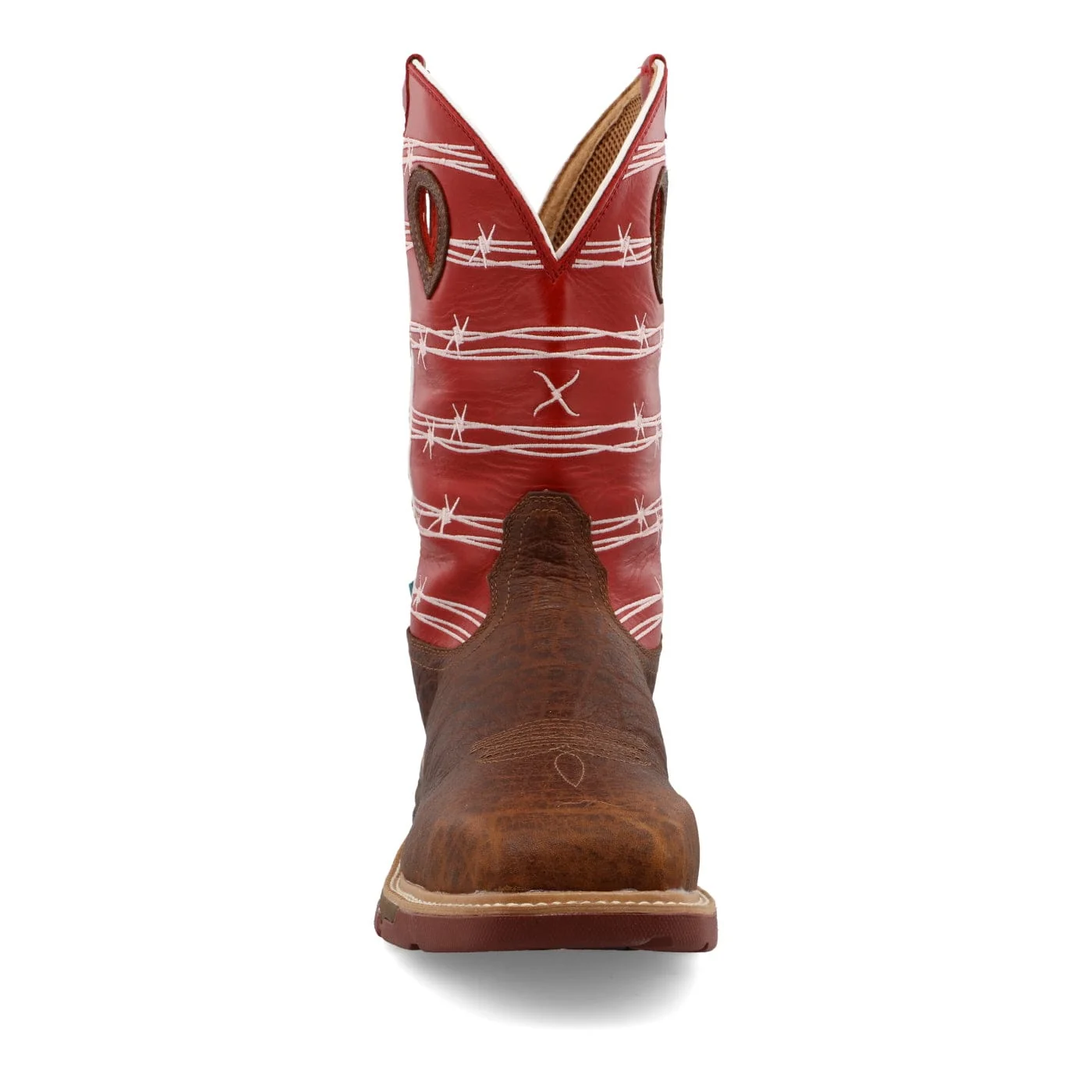 Twisted X Men's Distressed Saddle & Ruby Western Work Boot MXBNW01 - Image 5