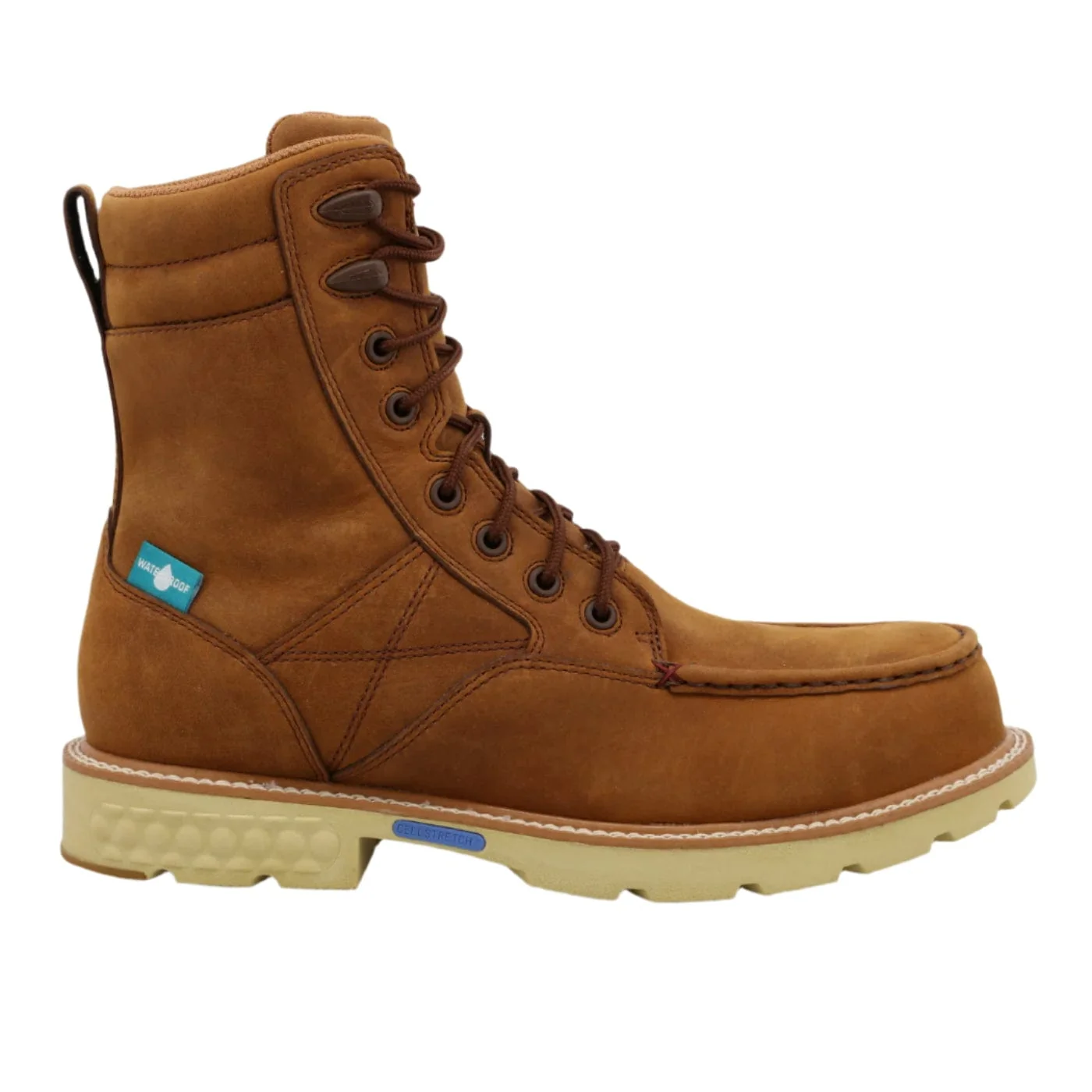 Twisted X Men's Distressed Saddle 8" Waterproof no Comp Toe Work Boots MXCNW03 - Image 4