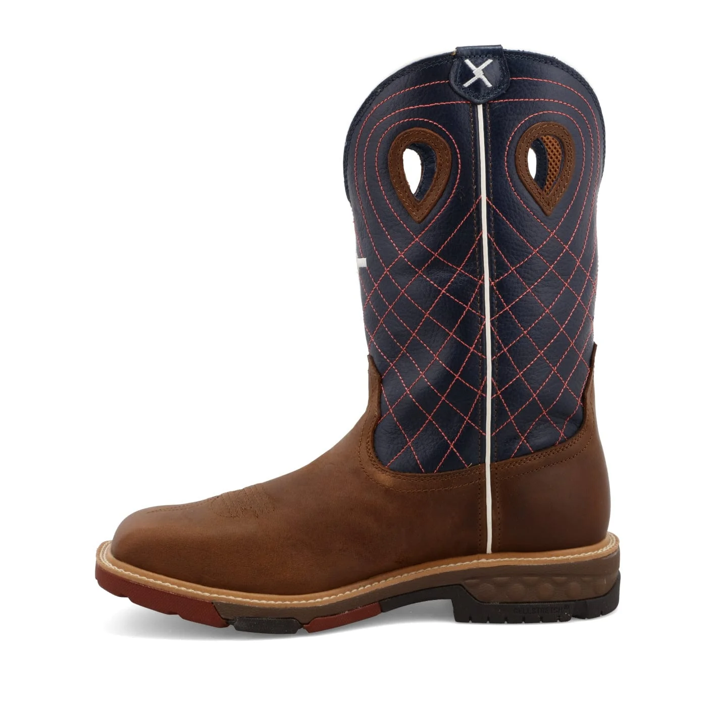 Twisted X Men's Mocha & vy Western Work Boot MXBAW01 - Image 2