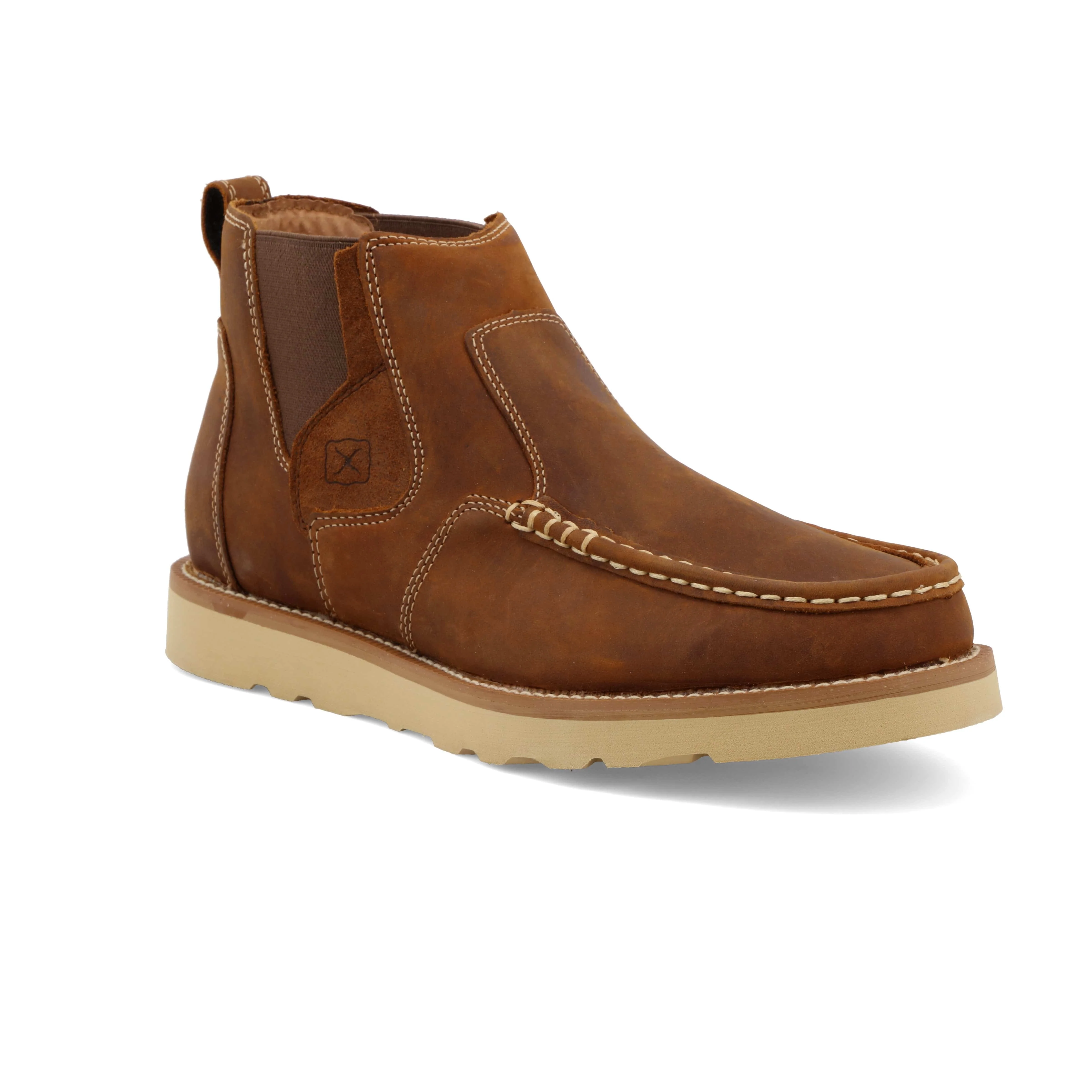 Twisted X Men's Oiled Saddle Chelsea Wedge Sole Work Boot MCA0013