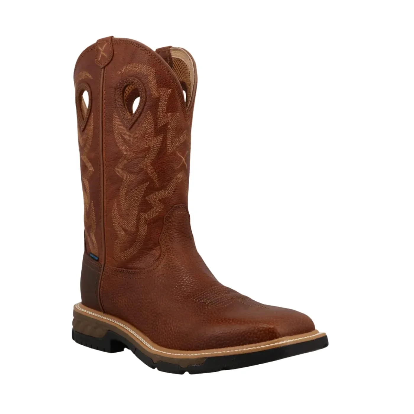 Twisted X Rust Brown and Saddle Waterproof Western Work Boot MXBW011