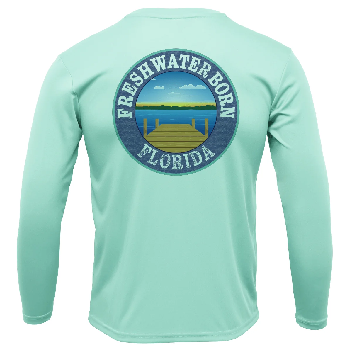 UF Orange and Blue Freshwater Born Girl's Long Sleeve UPF 50+ Dry-Fit Shirt - Image 12