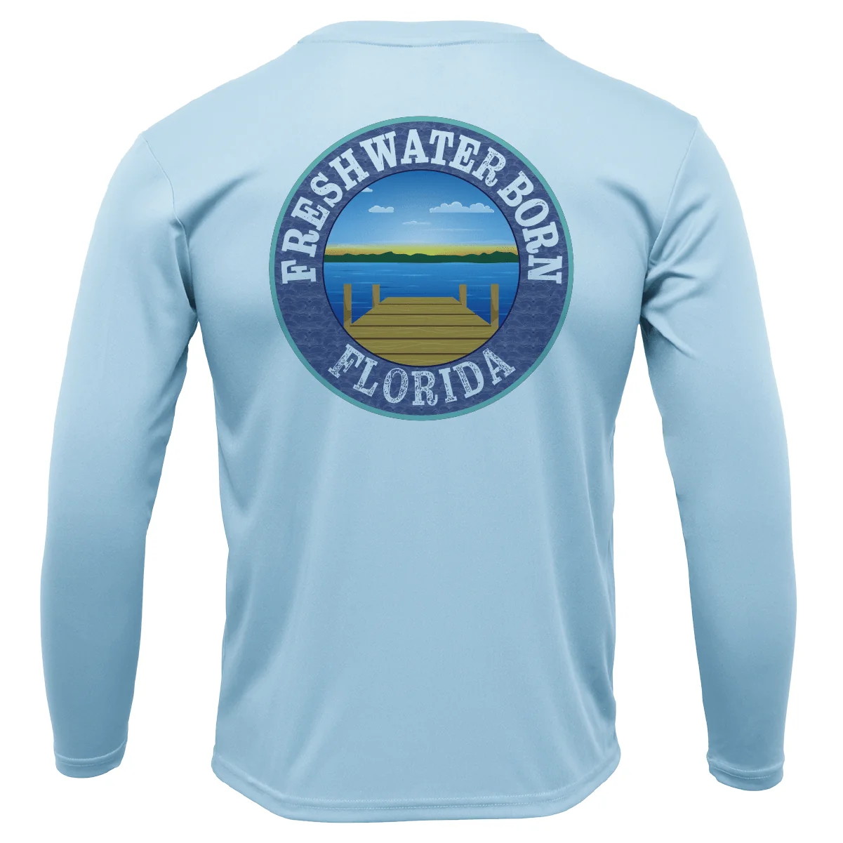 UF Orange and Blue Freshwater Born Girl's Long Sleeve UPF 50+ Dry-Fit Shirt - Image 4