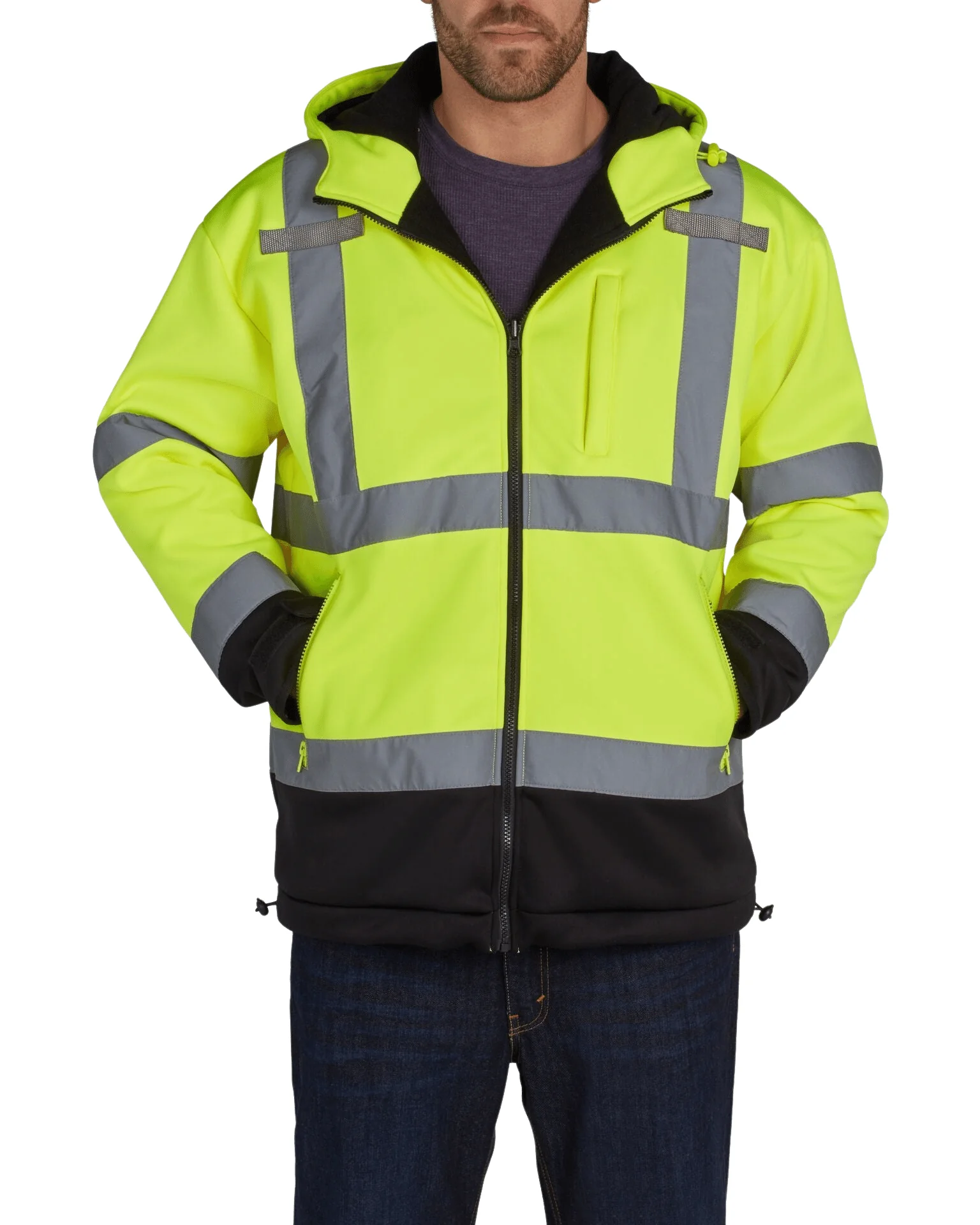 UHV773 HiVis Microfleece Soft Shell Jacket - Image 6