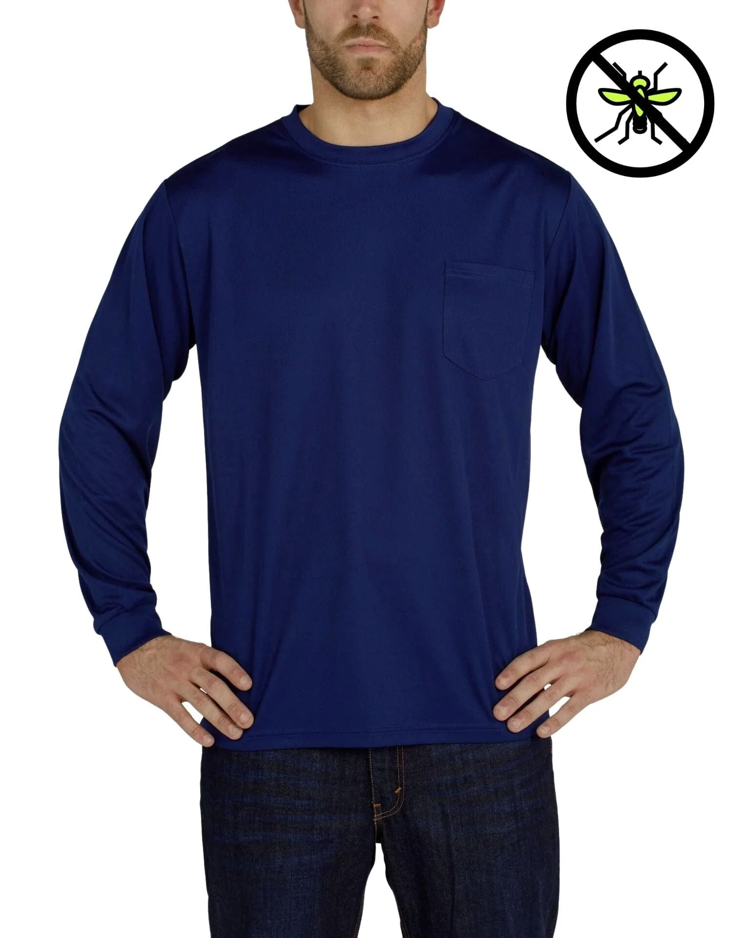UHV856 Long Sleeve Knit Shirt - Protected with PERIMETER™ Insect Guard - Image 4