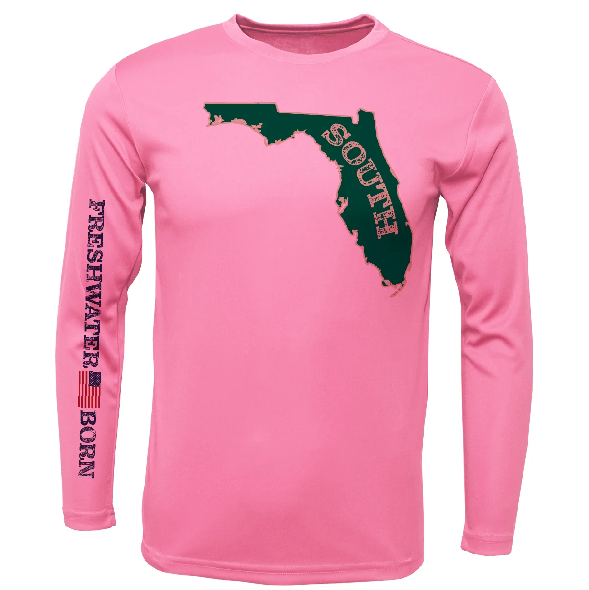 USF Green and Gold Freshwater Born Girl's Long Sleeve UPF 50+ Dry-Fit Shirt - Image 11