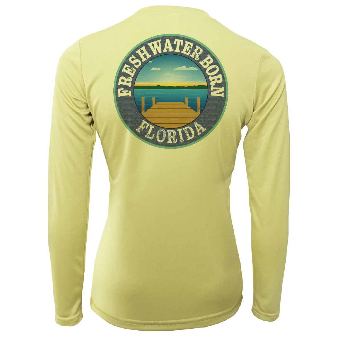 USF Green and Gold Freshwater Born Women's Long Sleeve UPF 50+ Dry-Fit Shirt - Image 4