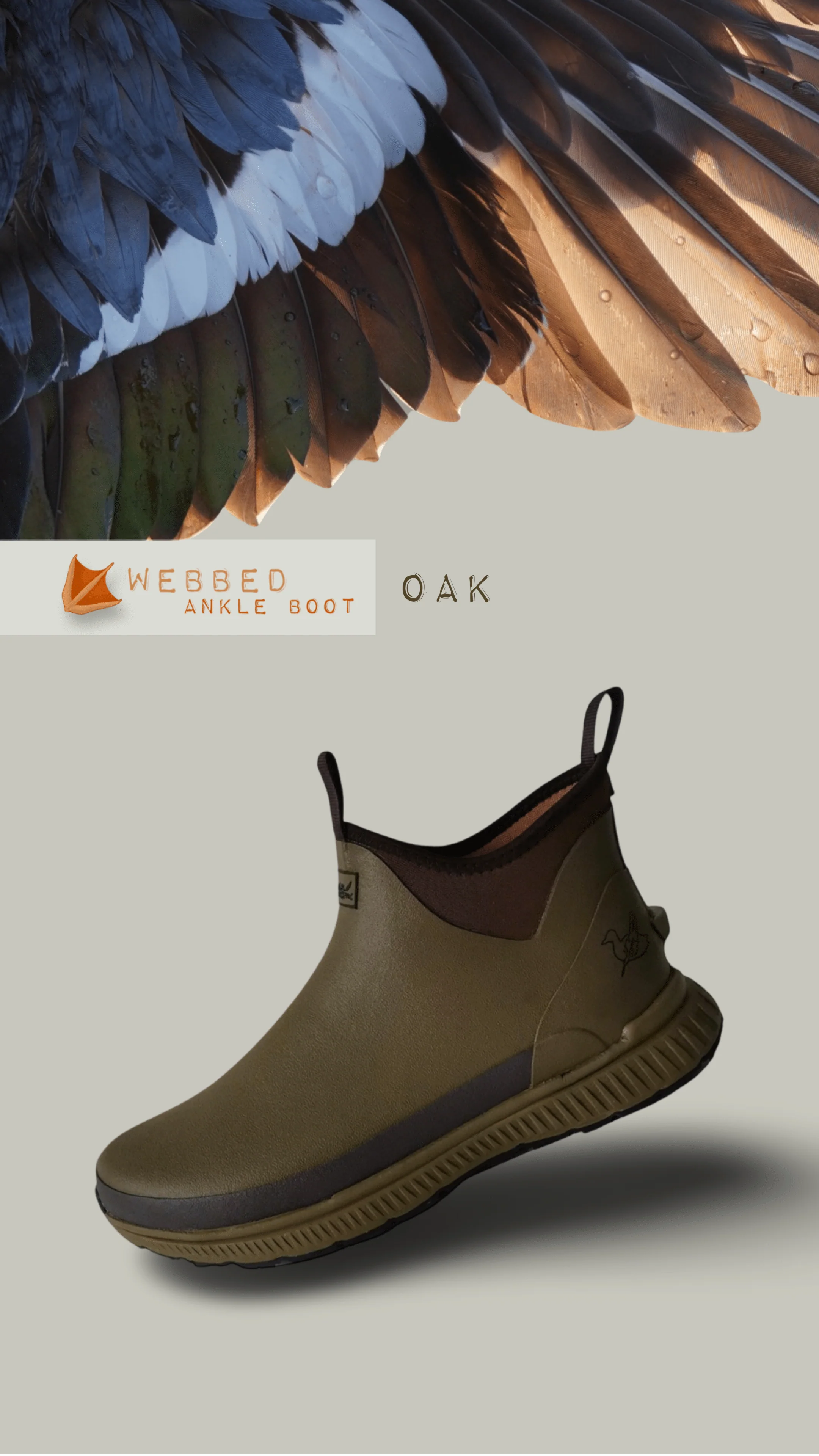 Wingman Waterfowl Men's Brown Webbed Waterproof Ankle Boots - Image 2
