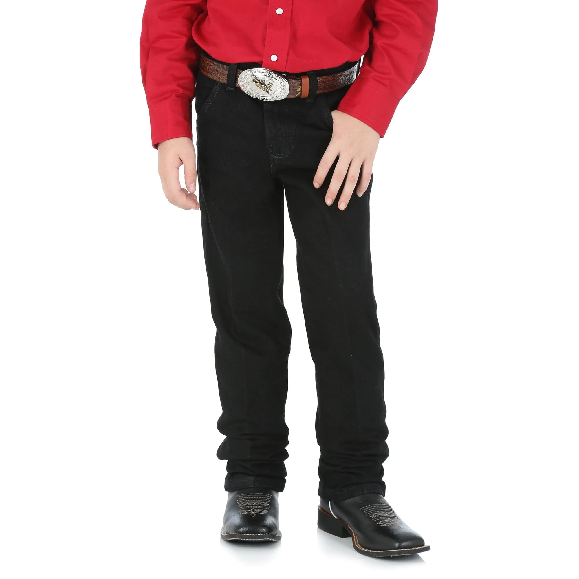 Wrangler Boys Cowboy Cut Black Original Fit Jeans (4-7) 13MWJBK
