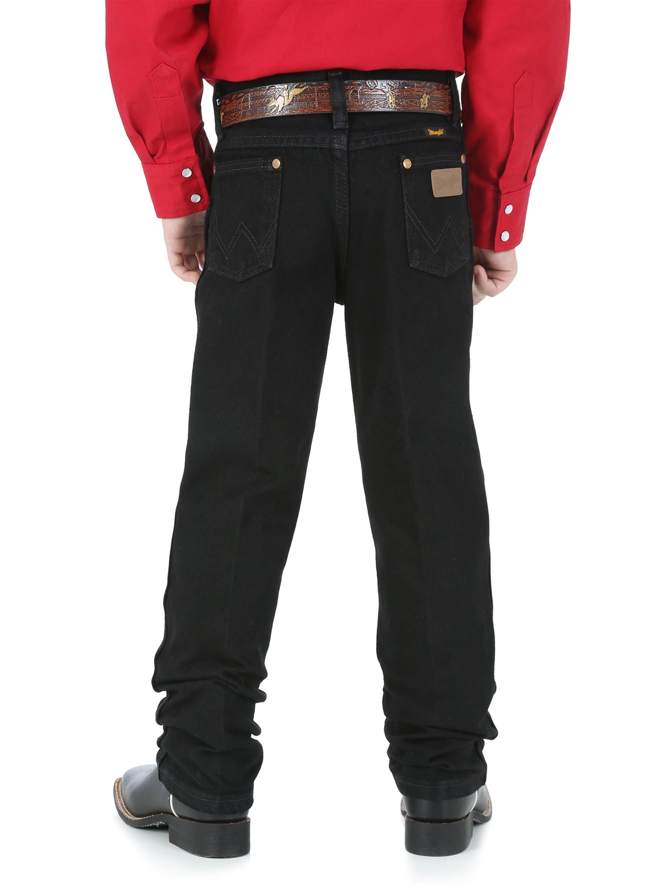 Wrangler Boys Cowboy Cut Black Original Fit Jeans (4-7) 13MWJBK - Image 2